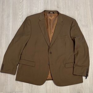 Mens 48R Caravelli Oxford Elegant Tan Blazer Sports Jacket Coat NWT